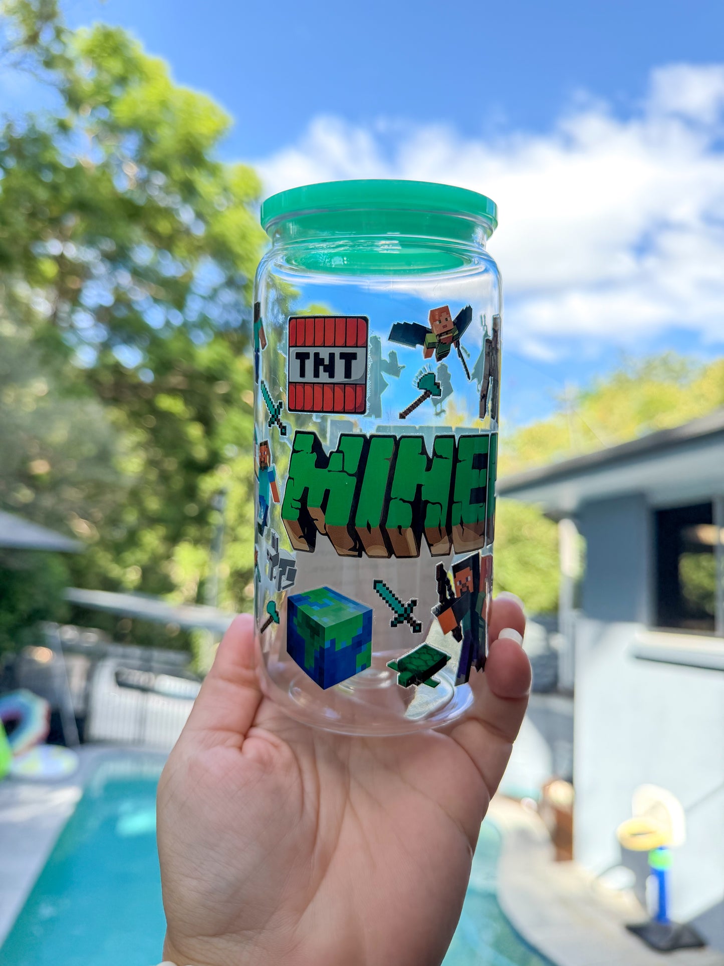 💥 Block World Acrylic Tumbler 16oz