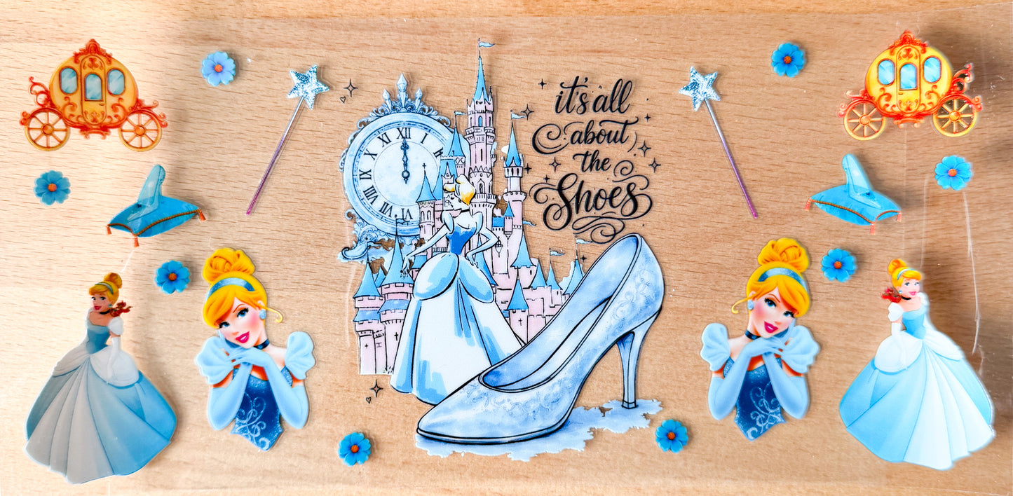 Glass Slipper Fairytale UV DTF Cup Wrap