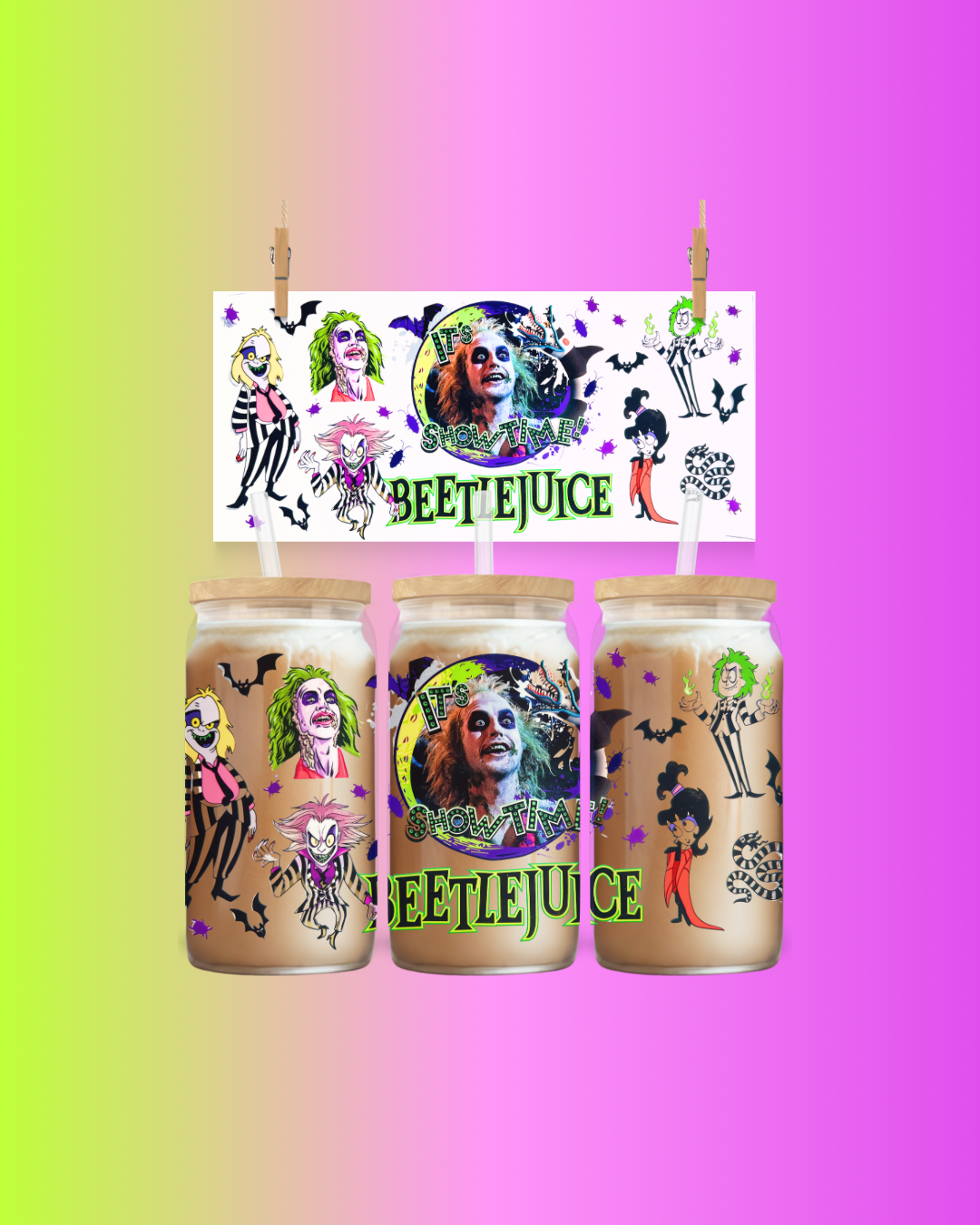 It’s Showtime – 16oz UV DTF Cup Wrap