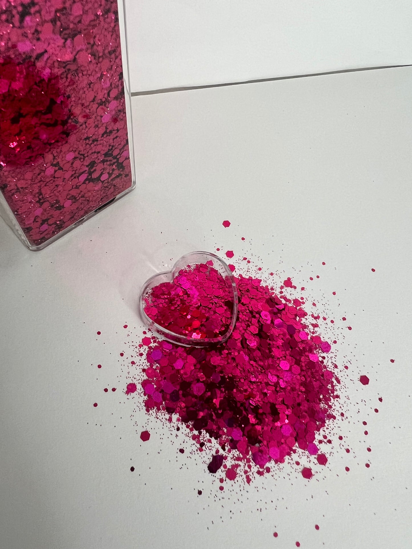Raspberry Crush - Deep Pink Glitter