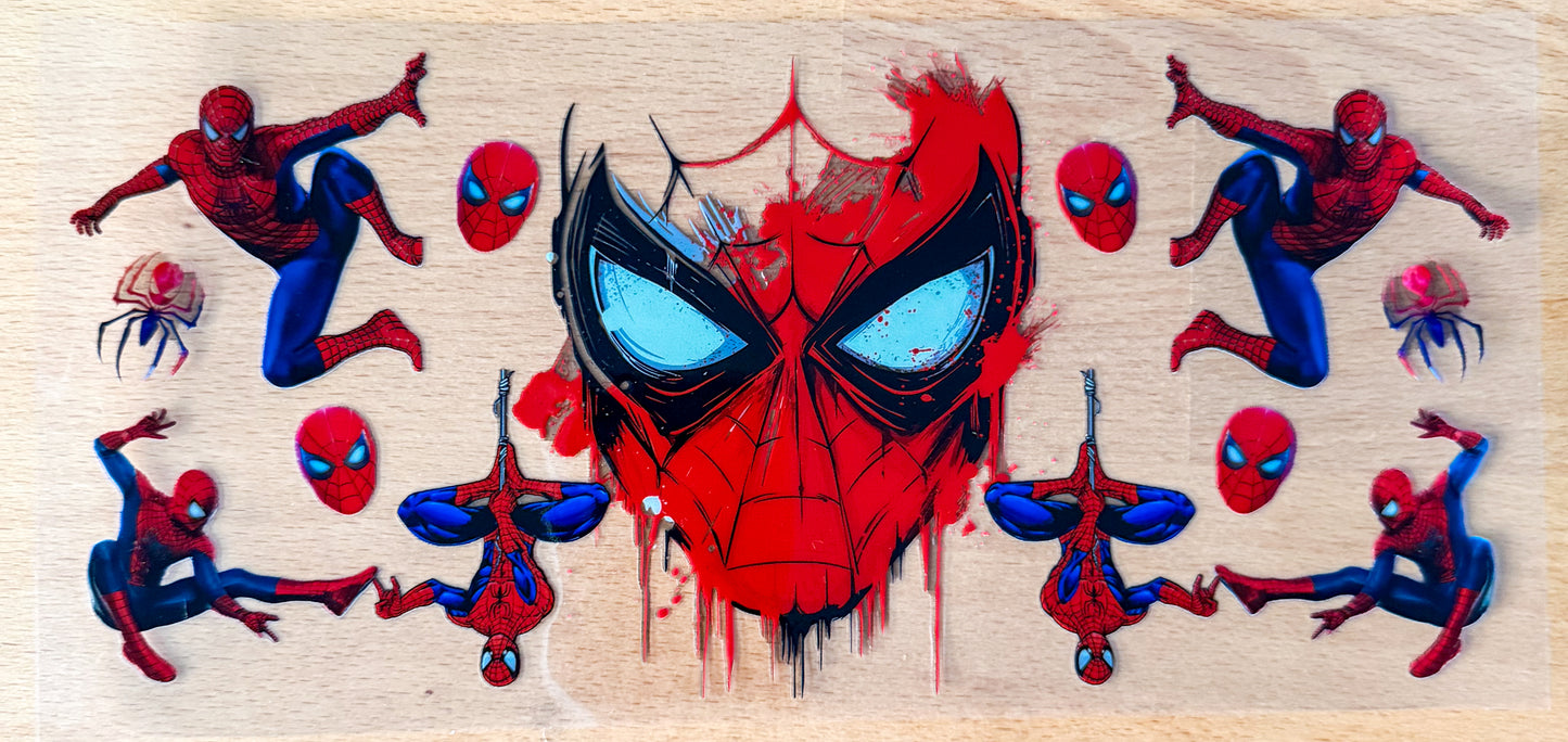🕷️ Web Slinger Hero UV DTF Cup Wrap – 16oz