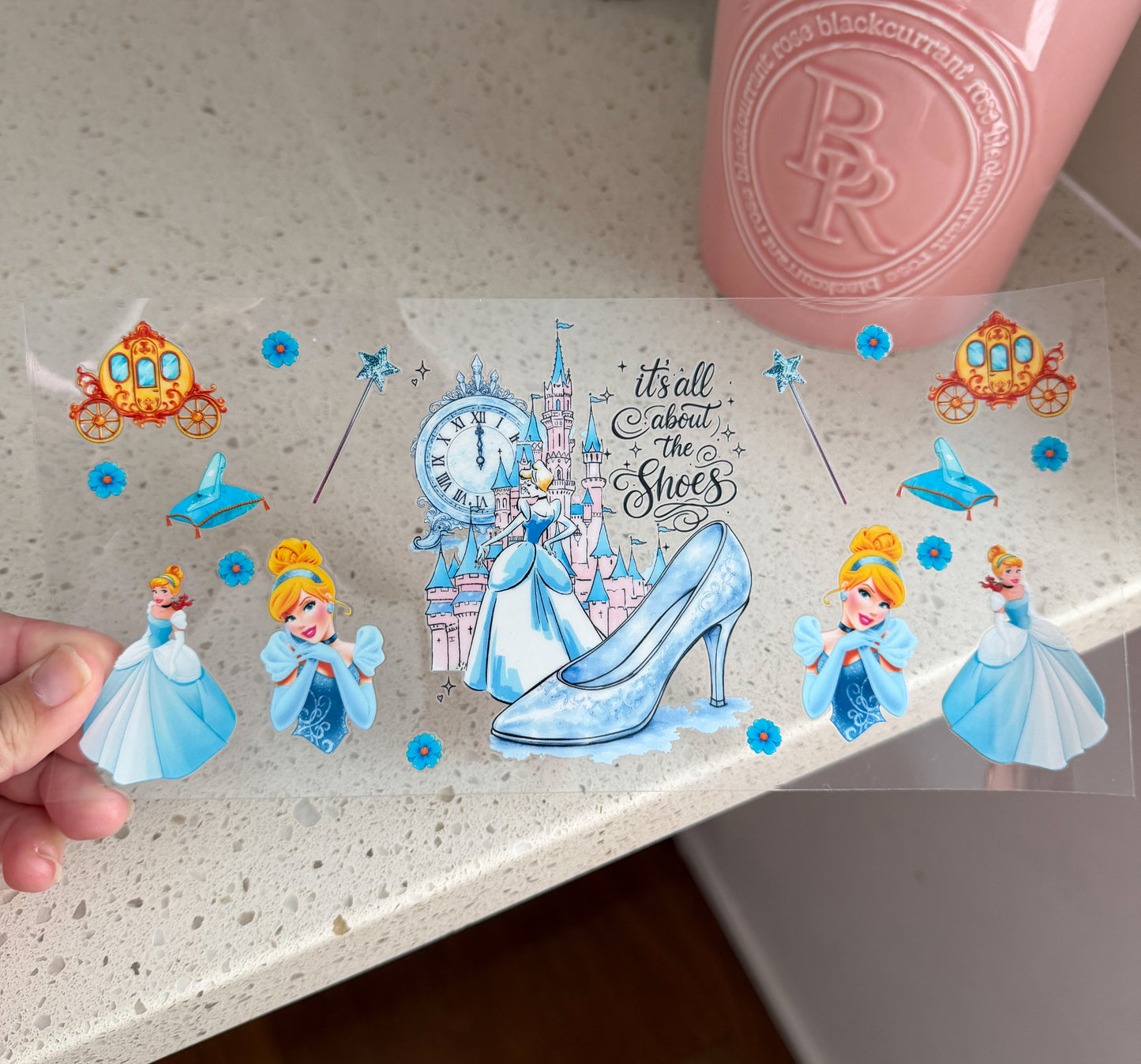 Glass Slipper Fairytale UV DTF Cup Wrap