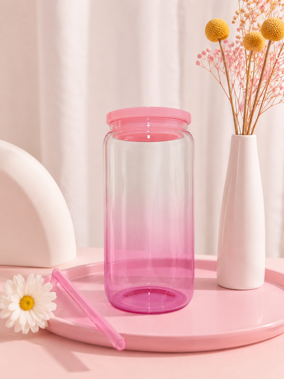 16oz Ombré Glass Can