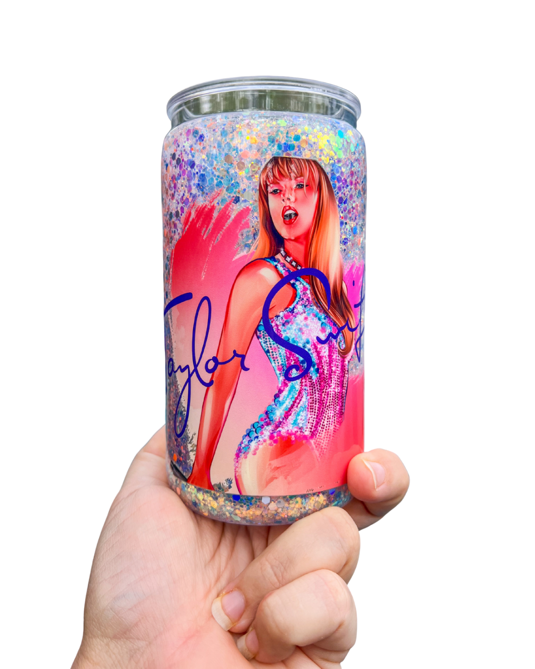 The Eras Icon Glitter Snow Globe Cup 16oz Acrylic