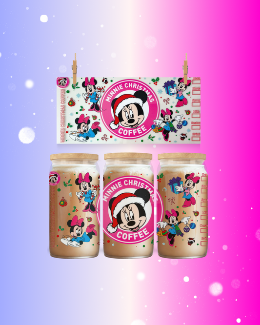 Min Sweet Mouse Holiday Coffee Wrap – 16oz UVDTF Cup Wrap