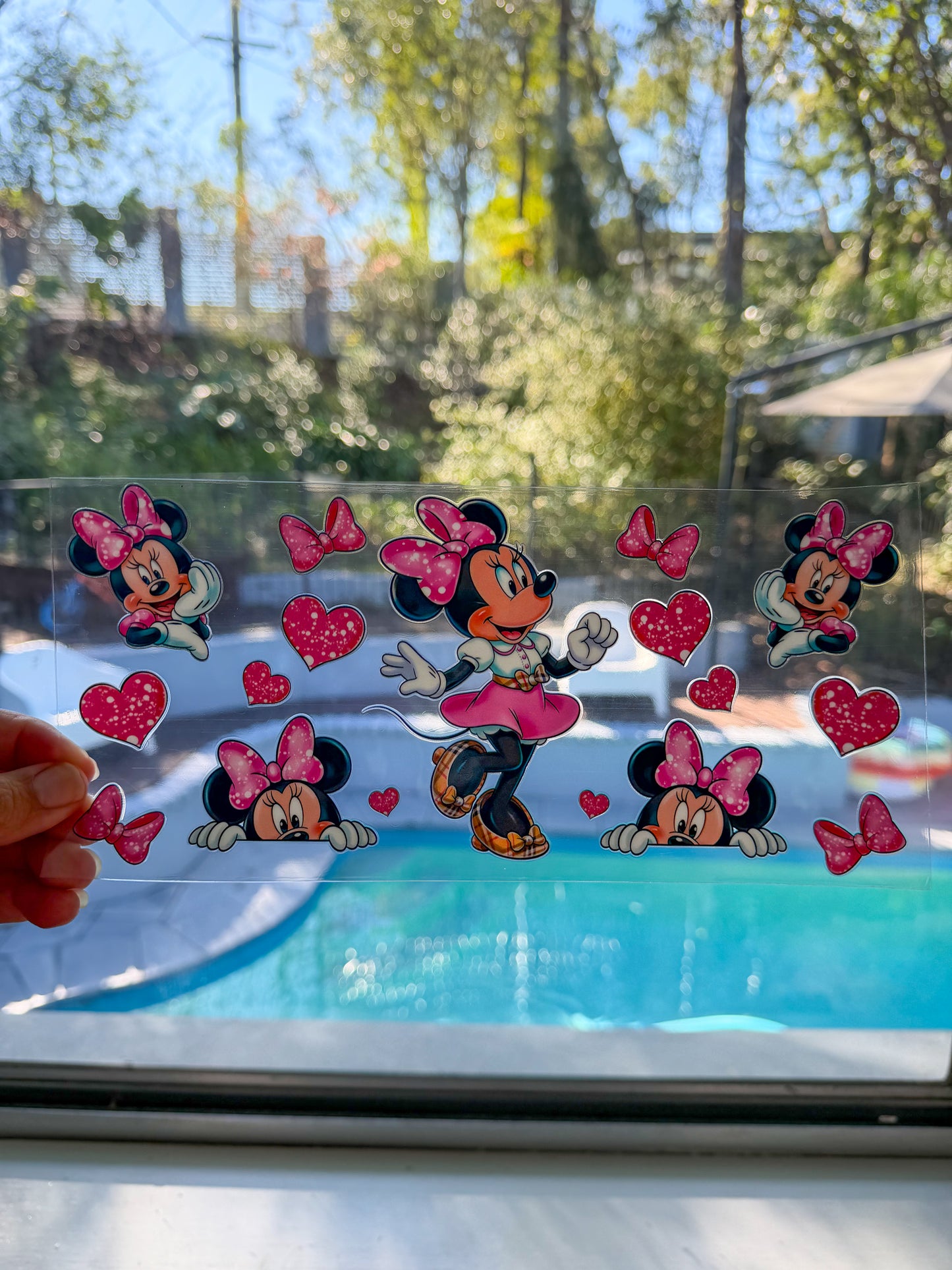Pink Bow Minnie UV DTF Cup Wrap