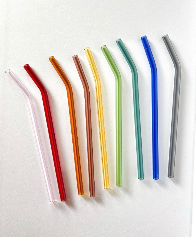 Coloured Glass Straws