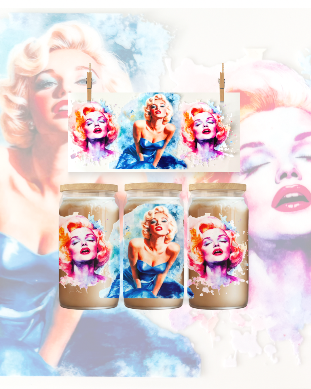 Hollywood Icon Wrap – 16oz UVDTF Cup Wrap