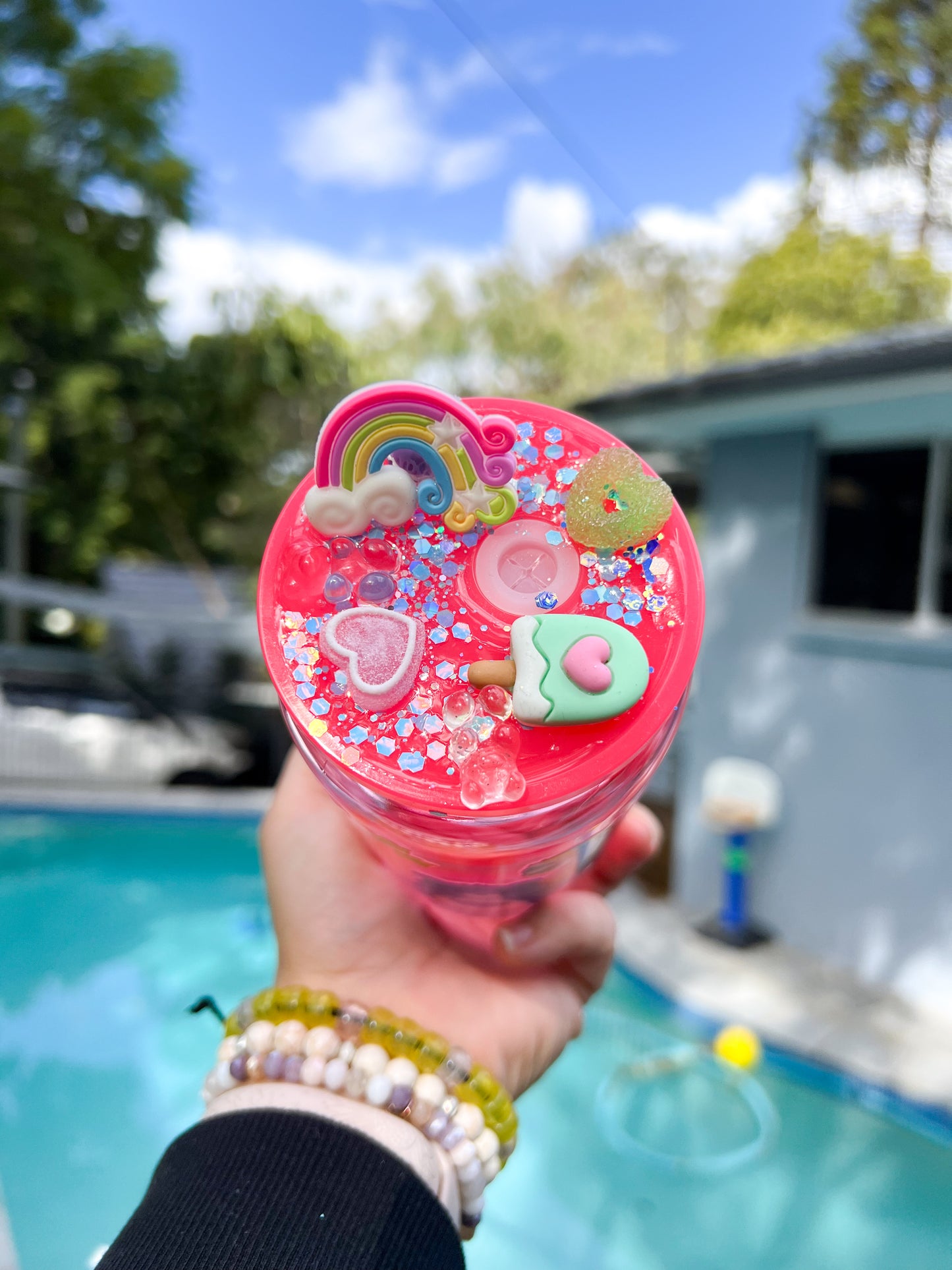 Care Bears Pink Plastic Tumbler 16oz