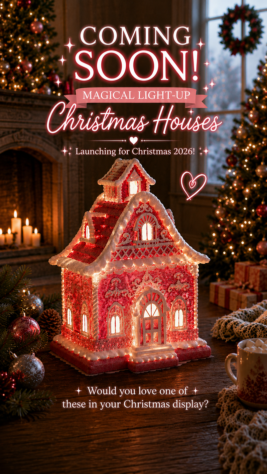 Sugarplum Manor™
Magical Light-Up Pink Christmas House