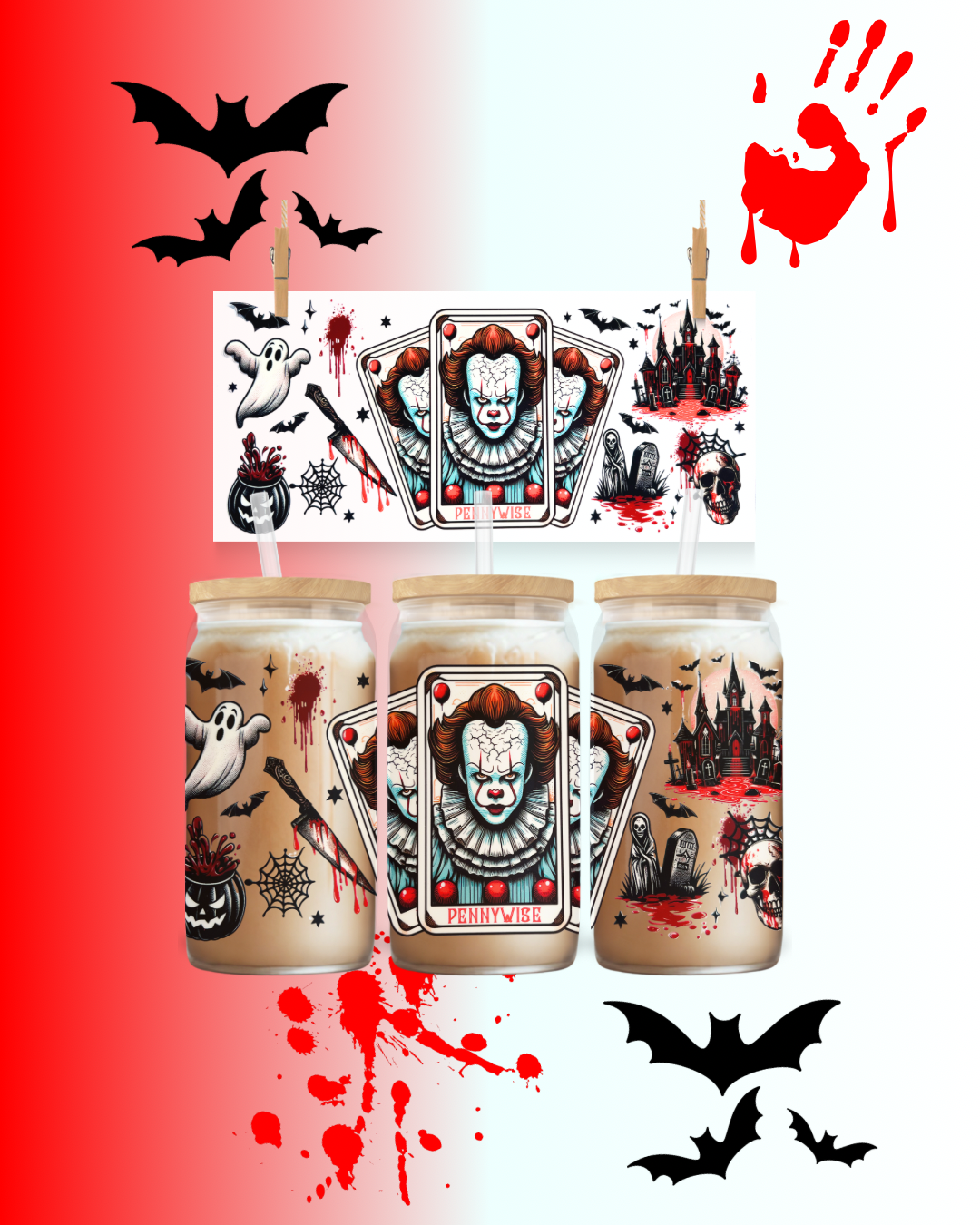 Carnival of Fear – Cup Wrap 16oz UV DTF