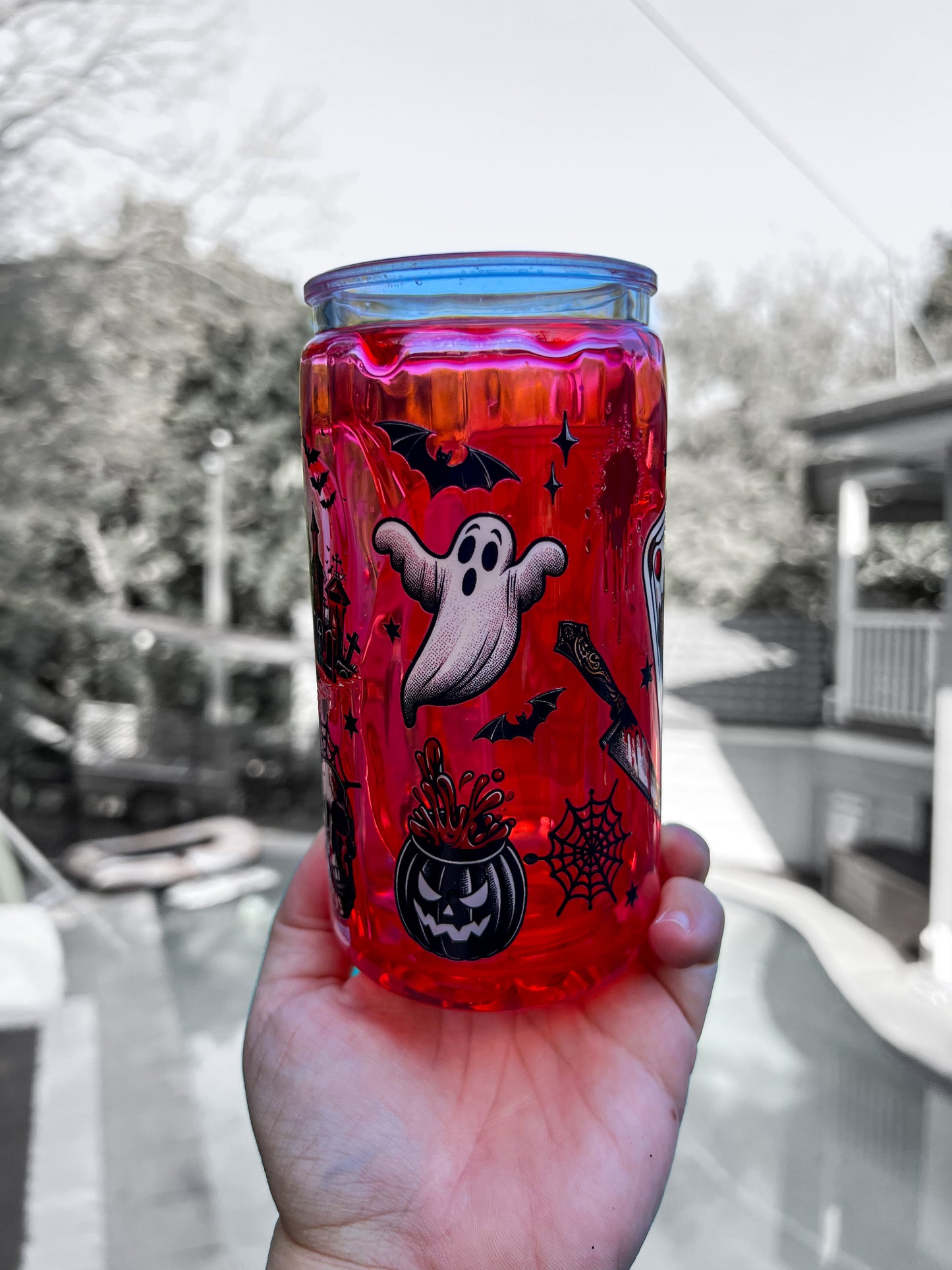 Blood Drip Cup – Spooky Horror 16oz Acrylic  Tumbler
