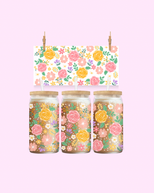 Spring Blossom UV DTF cup wrap