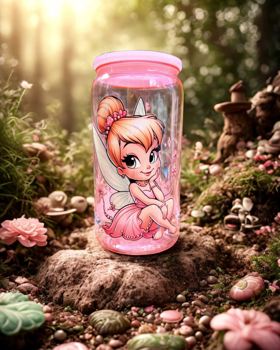 Fairy Tumbler | 16oz Reusable Iced Coffee Cup – pink acrylic