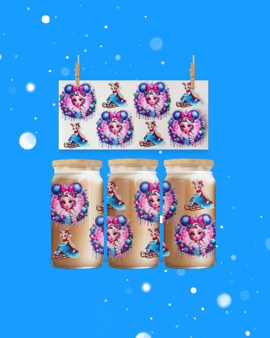 Elsa Snow Girl - UV DTF CUP WRAP