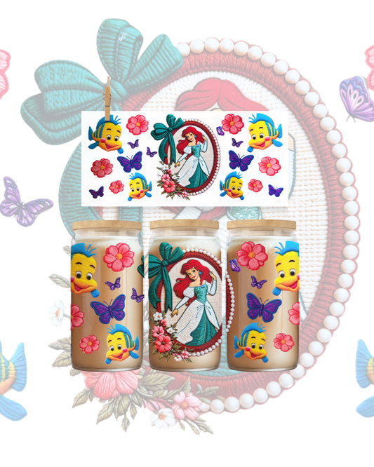 Vintage Mermaid UV DTF Cup Wrap