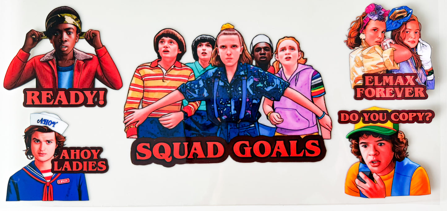 Retro Squad Goals – UV DTF 16oz Cup Wrap