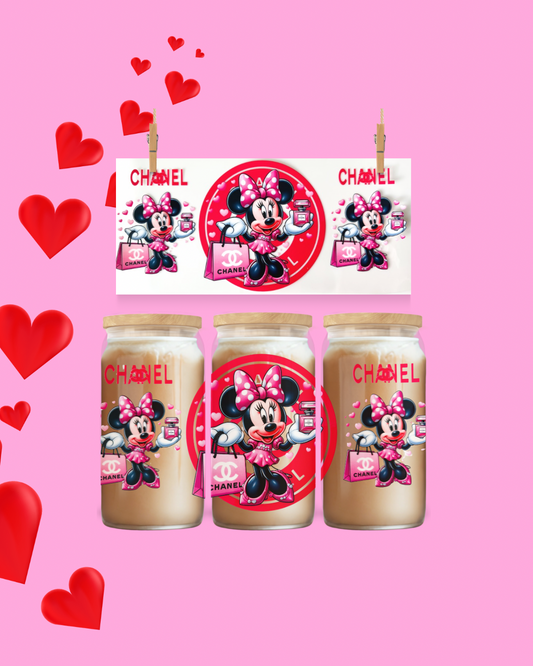 Minnie Glam Babe – UV DTF 16oz Cup Wrap