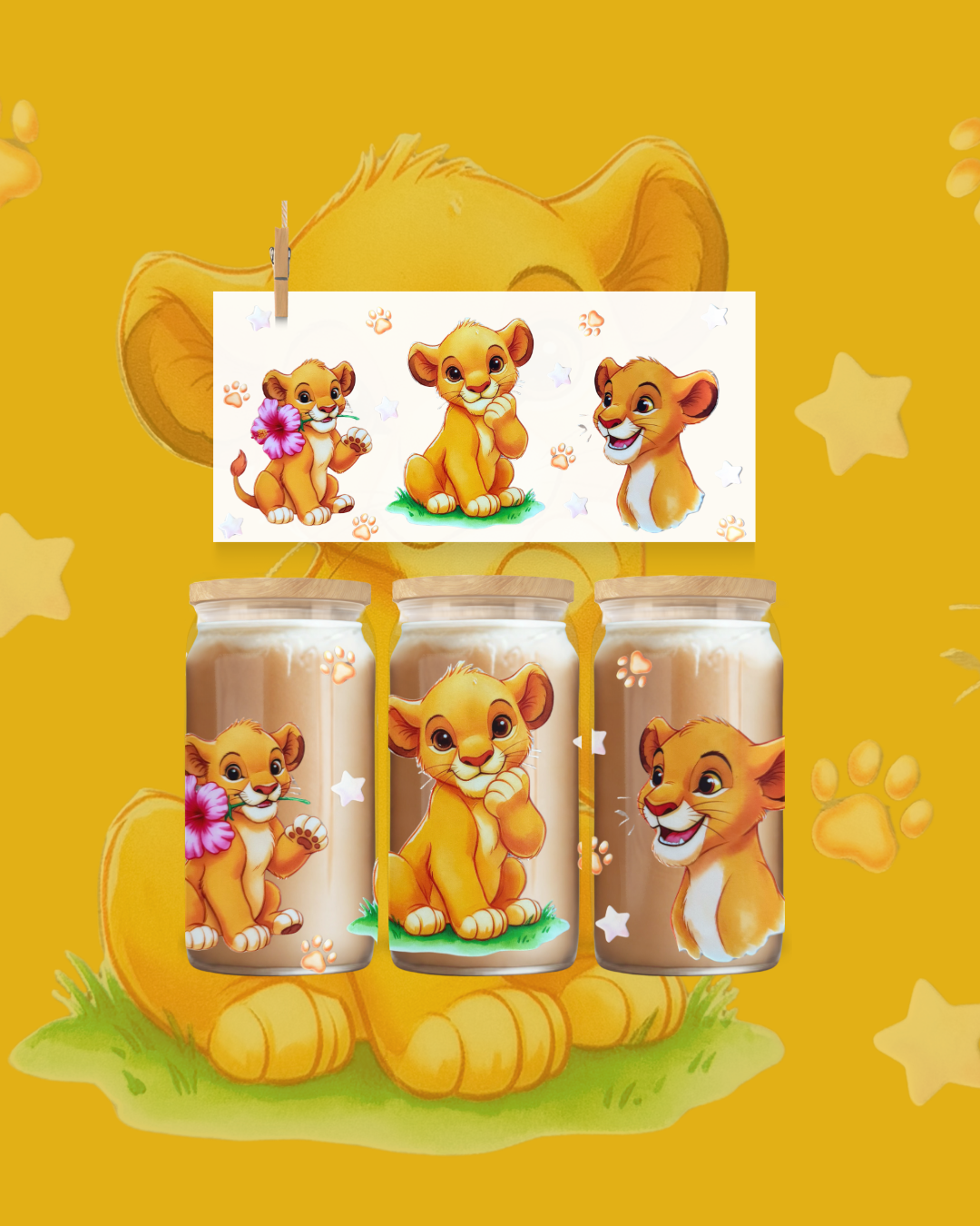 🦁 Little Lion Cub UV DTF Wrap