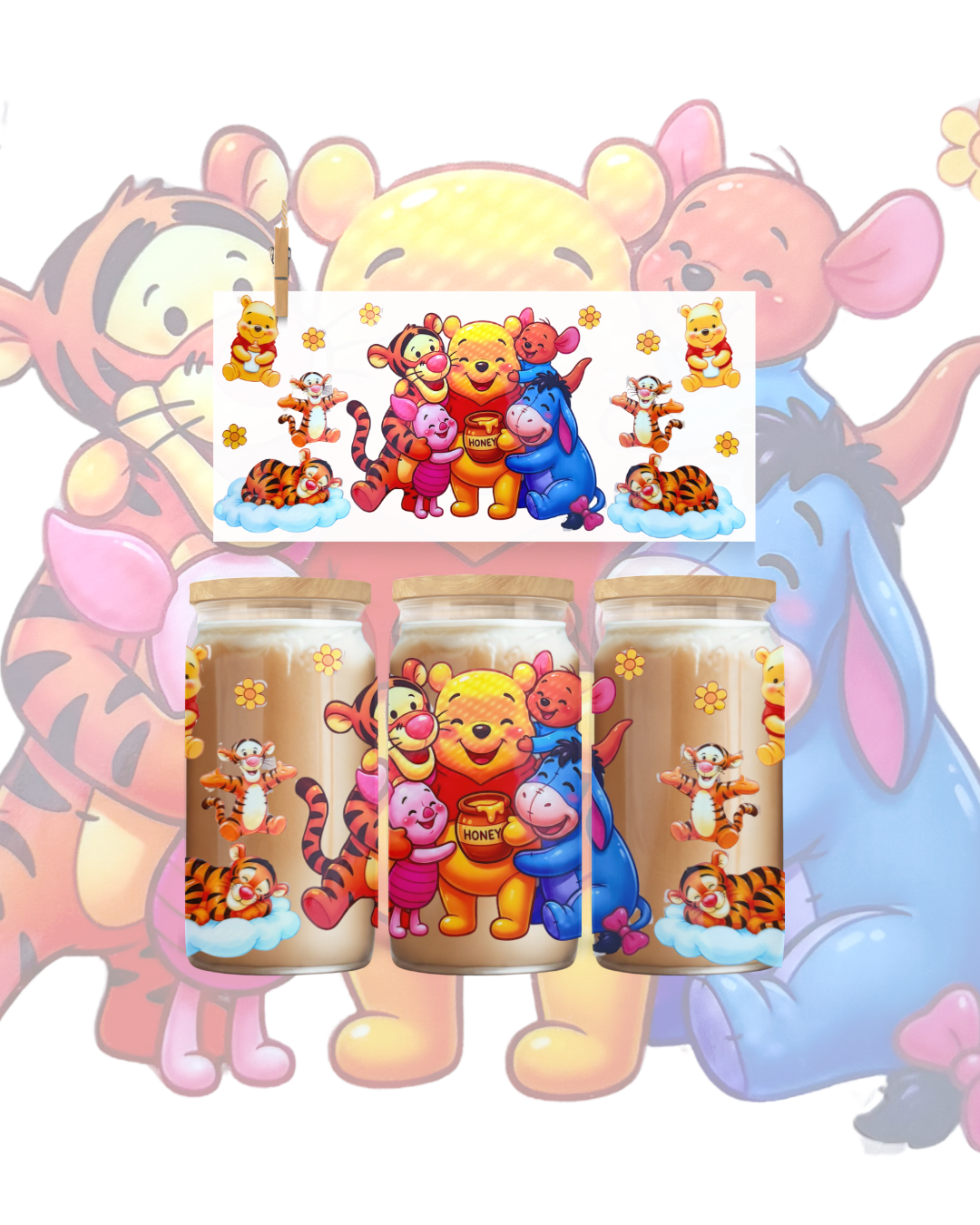 Pooh and Friends Wrap - 16oz UV DTF (Copy 2)