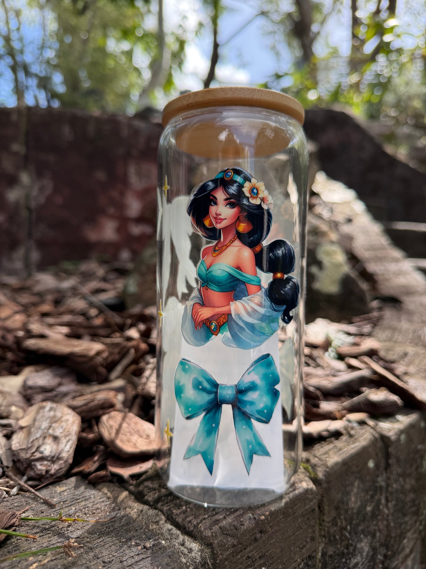 Jasmin – Clear Glass Can 20oz tall cup