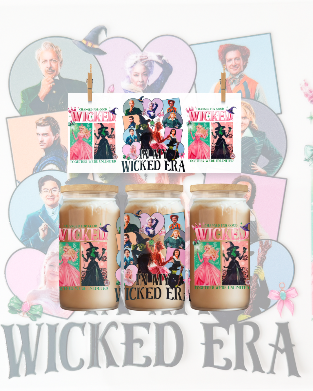 ✨ Enchanted Era Collage – UV DTF Cup Wrap to suit 16oz