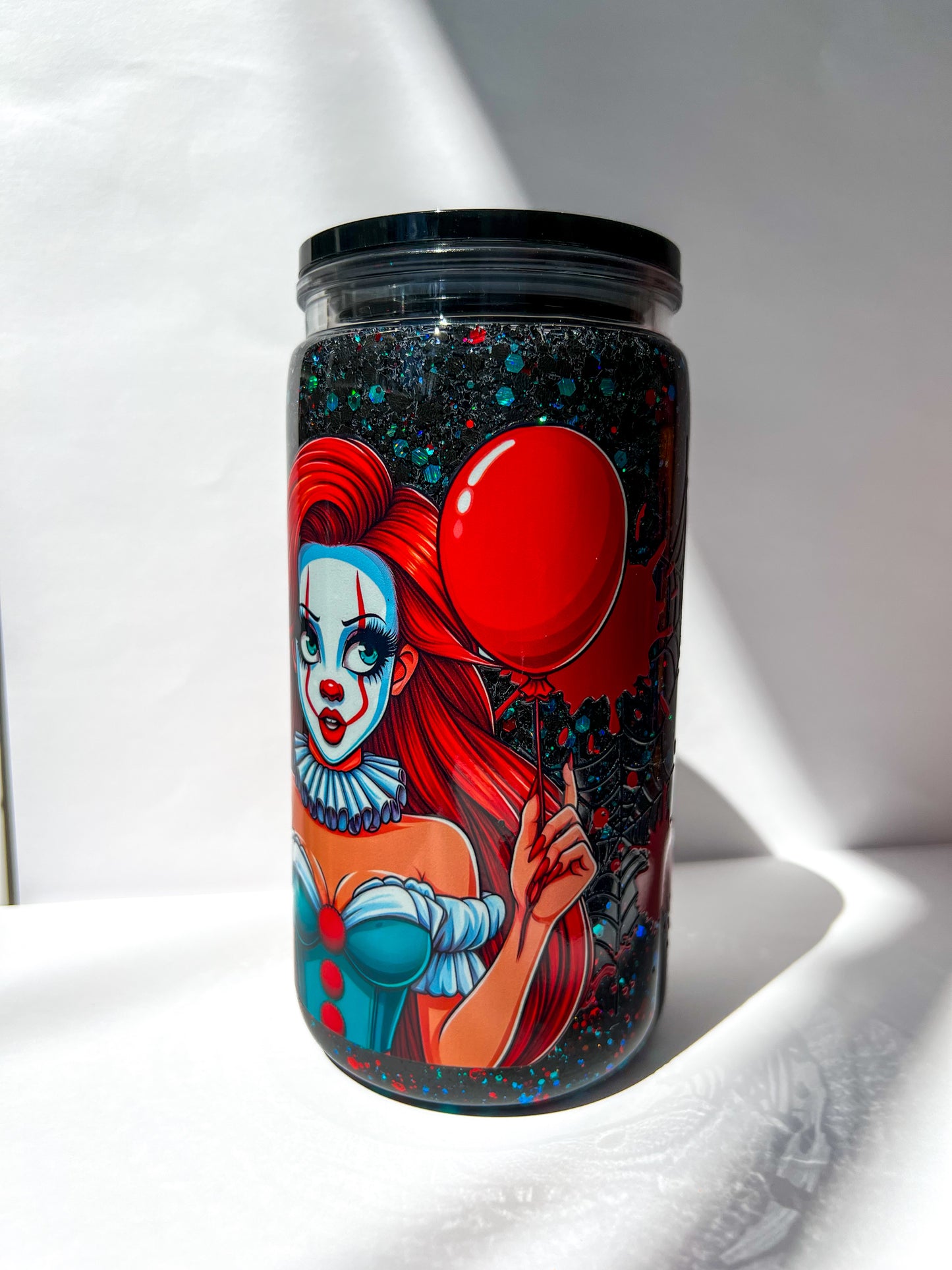 A Horror Mermaid Tumbler – Glitter Snow Globe Cup