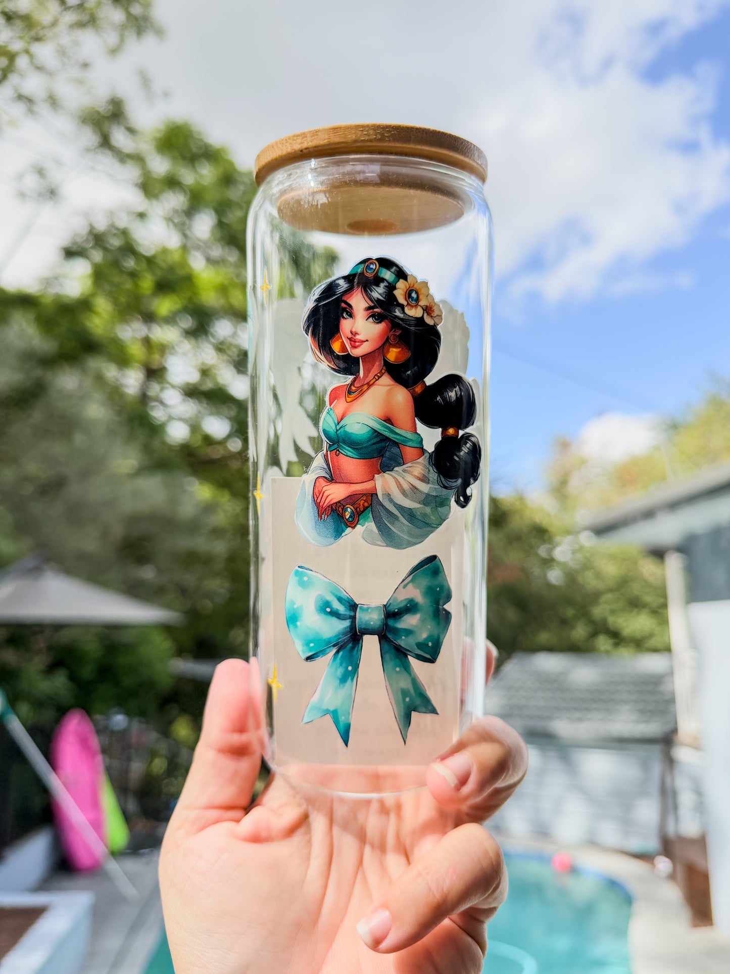 Jasmin – Clear Glass Can 20oz tall cup