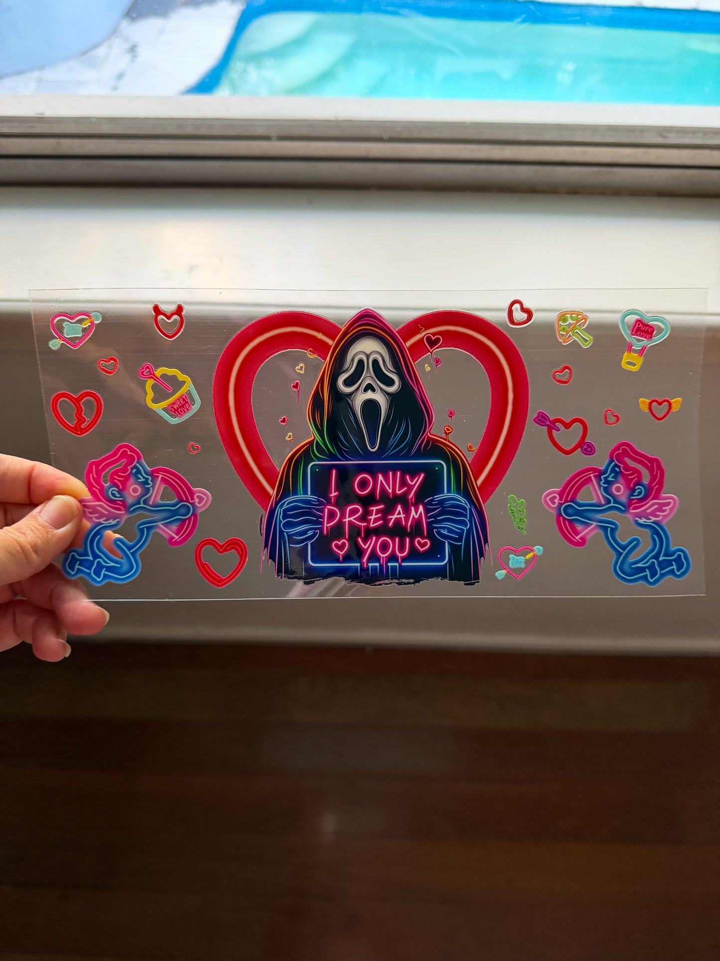 💖 Spooky Love UV DTF Cup Wrap – 16oz