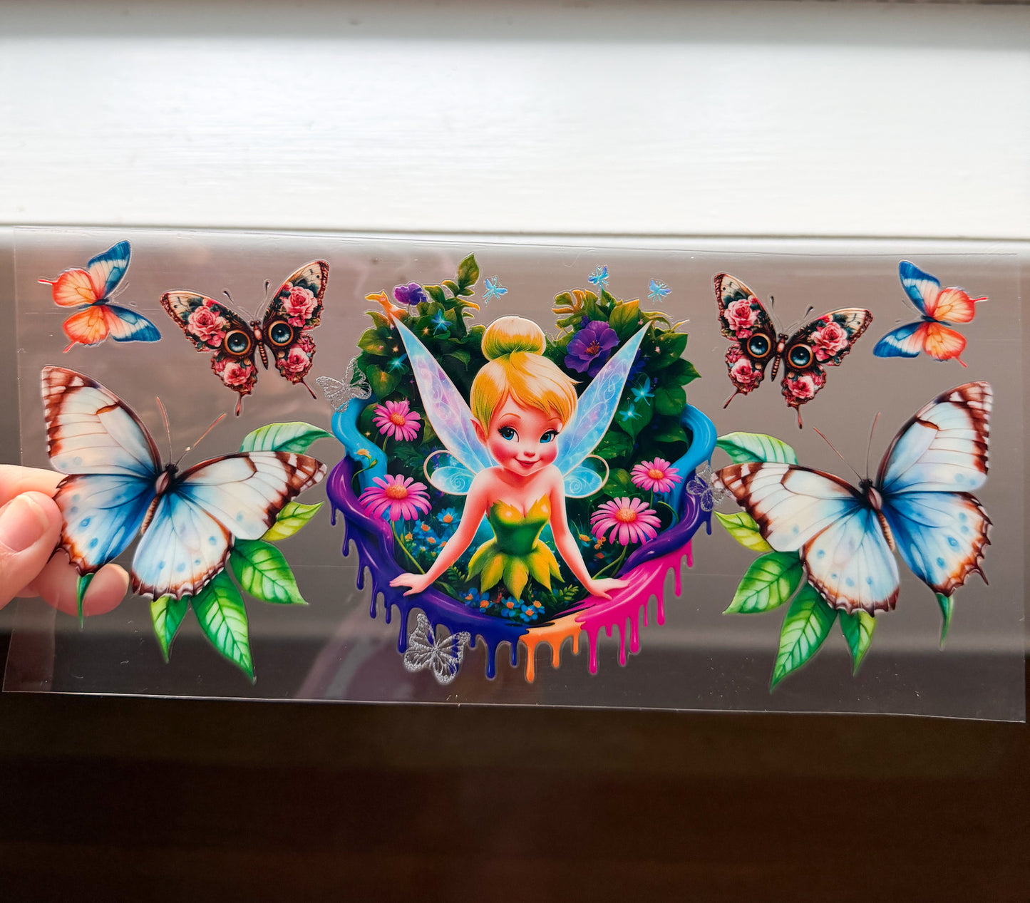 ✨ Magical Pixie Garden UV DTF Cup Wrap – 16oz