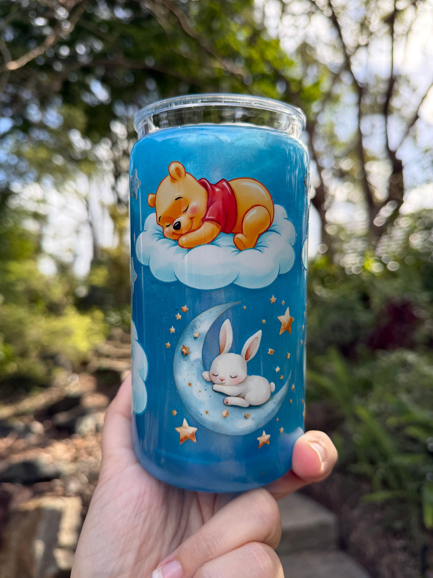 Dreamy Winnie the Pooh 16oz Acrylic Snow Globe Tumbler