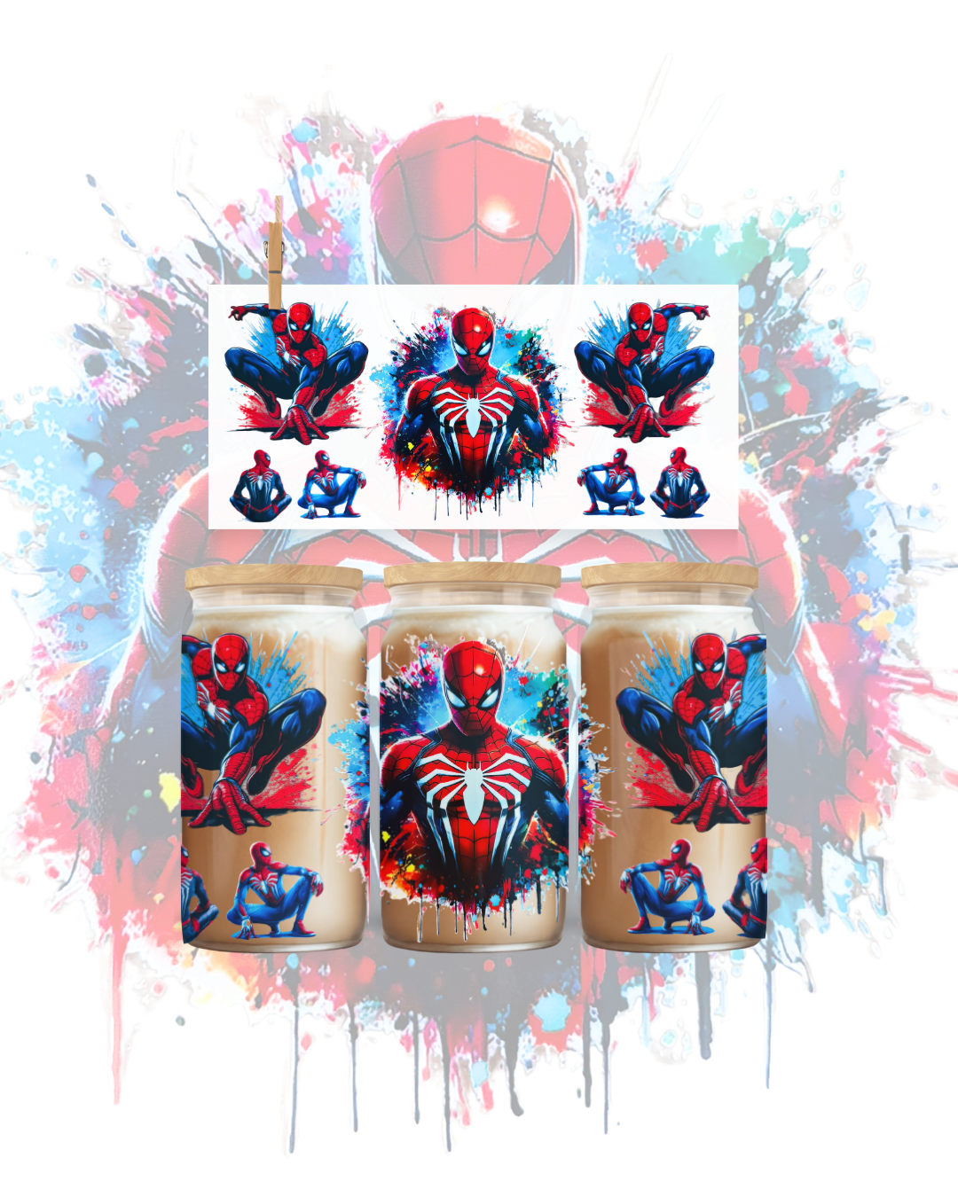 Comic Hero UV DTF Tumbler Wrap