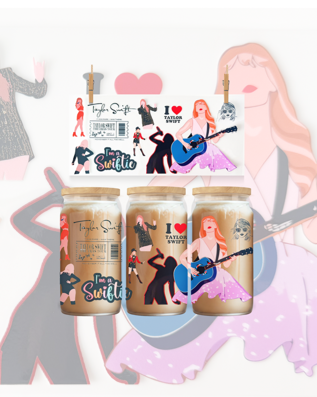 I love Tay - UV DTF 16oz cup wrap