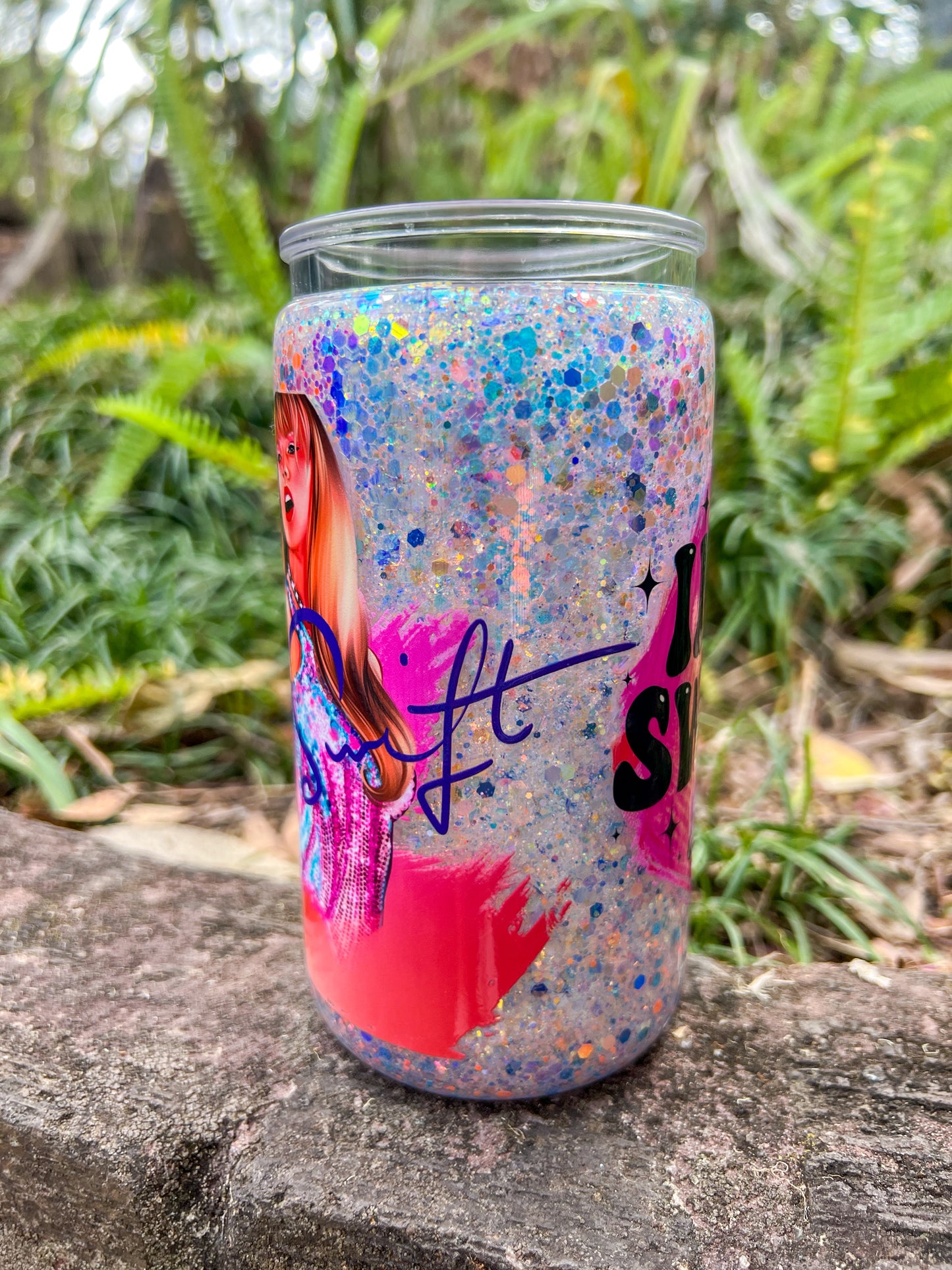 The Eras Icon Glitter Snow Globe Cup 16oz Acrylic