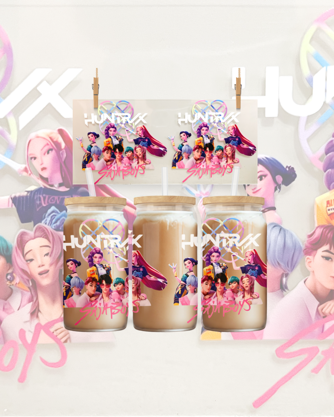 Huntrix UV DTF Cup Wrap - to suit 16oz tumbler