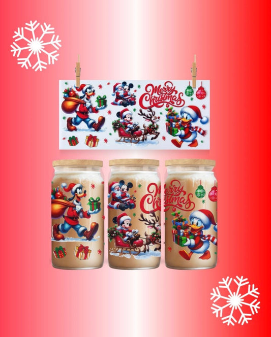 Mickey& Friends Christmas - UV DTF CUP WRAP 16oz