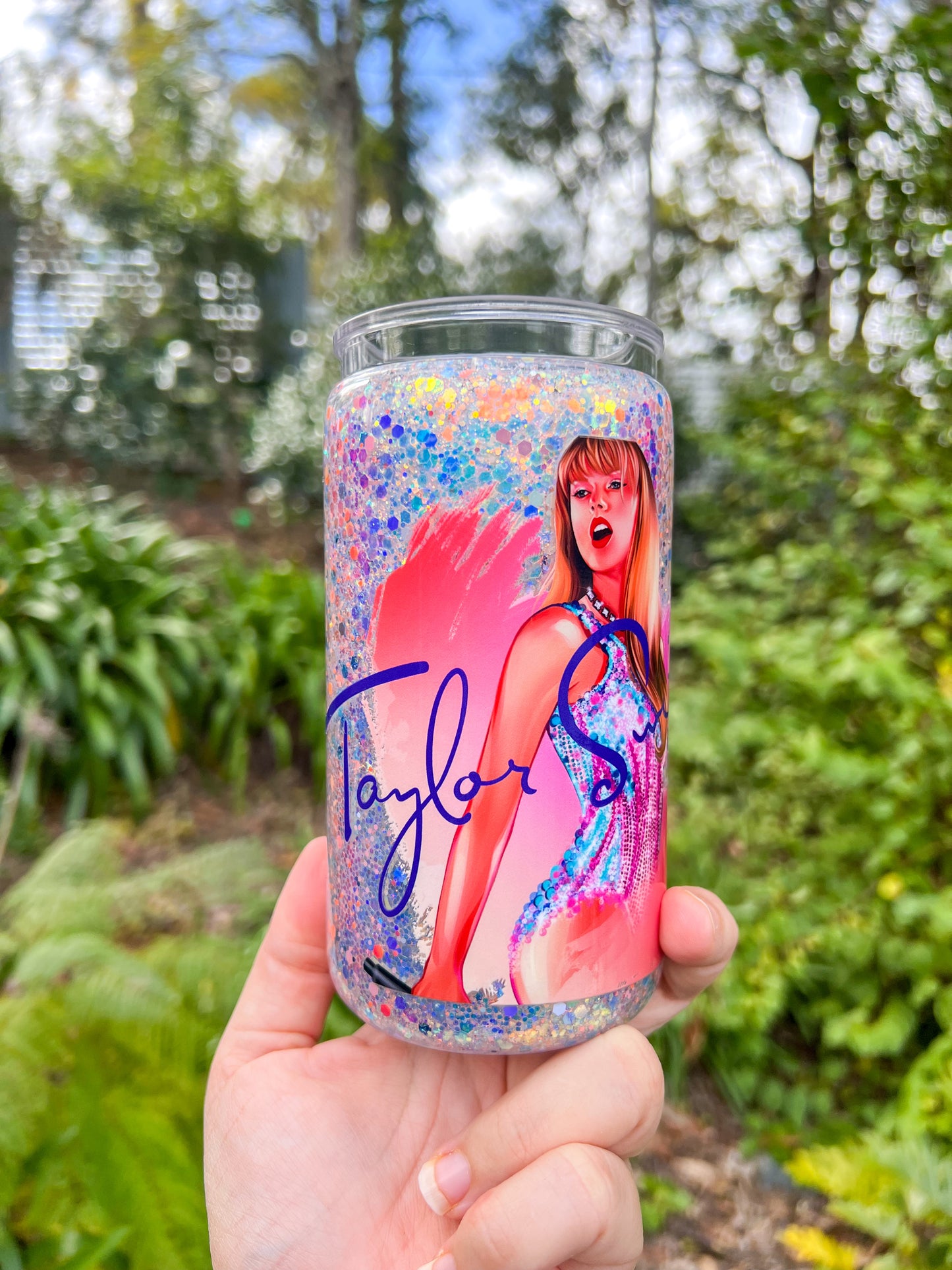 The Eras Icon Glitter Snow Globe Cup 16oz Acrylic