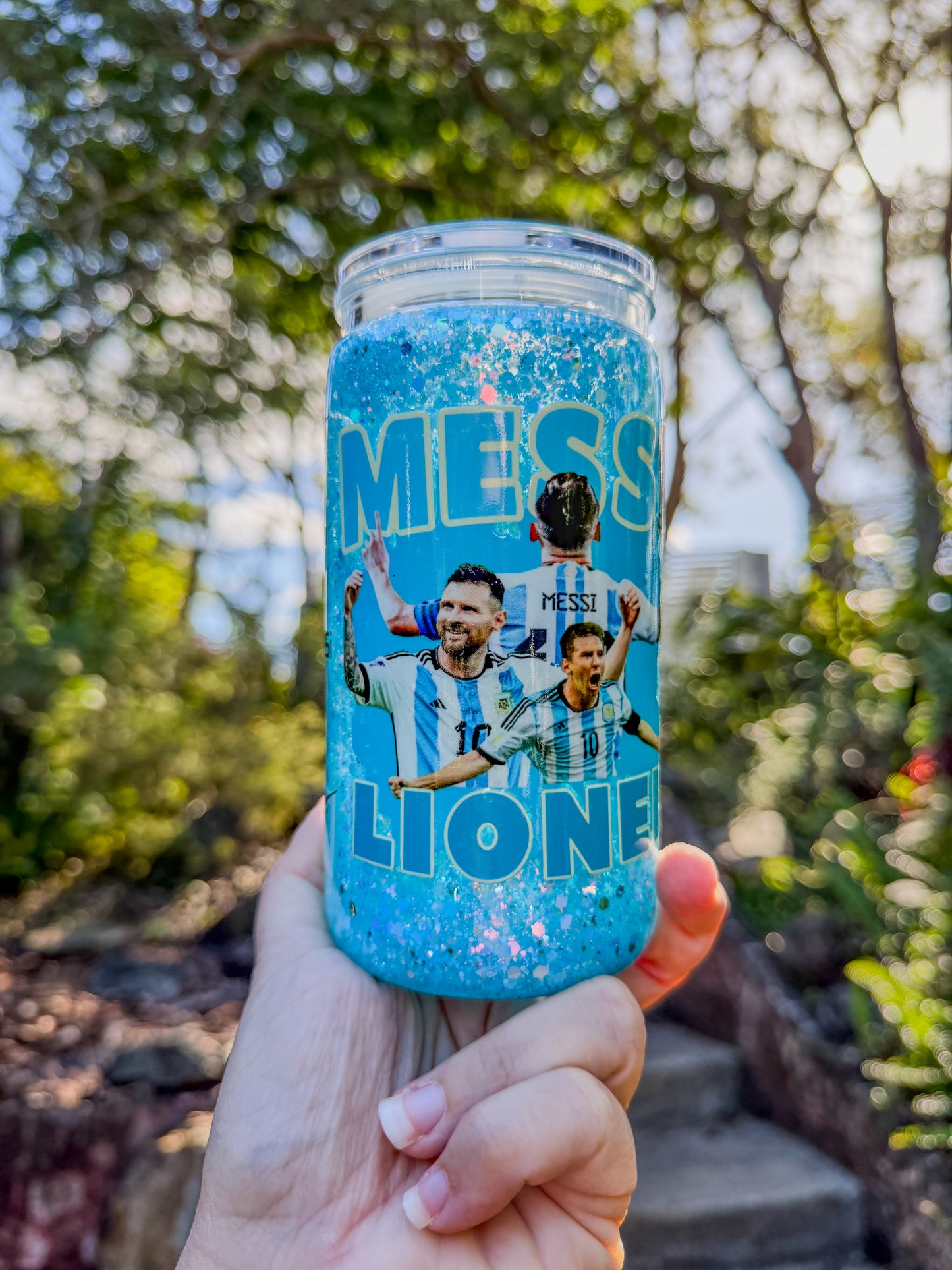 Argentina Football 16oz Snow Globe Cup