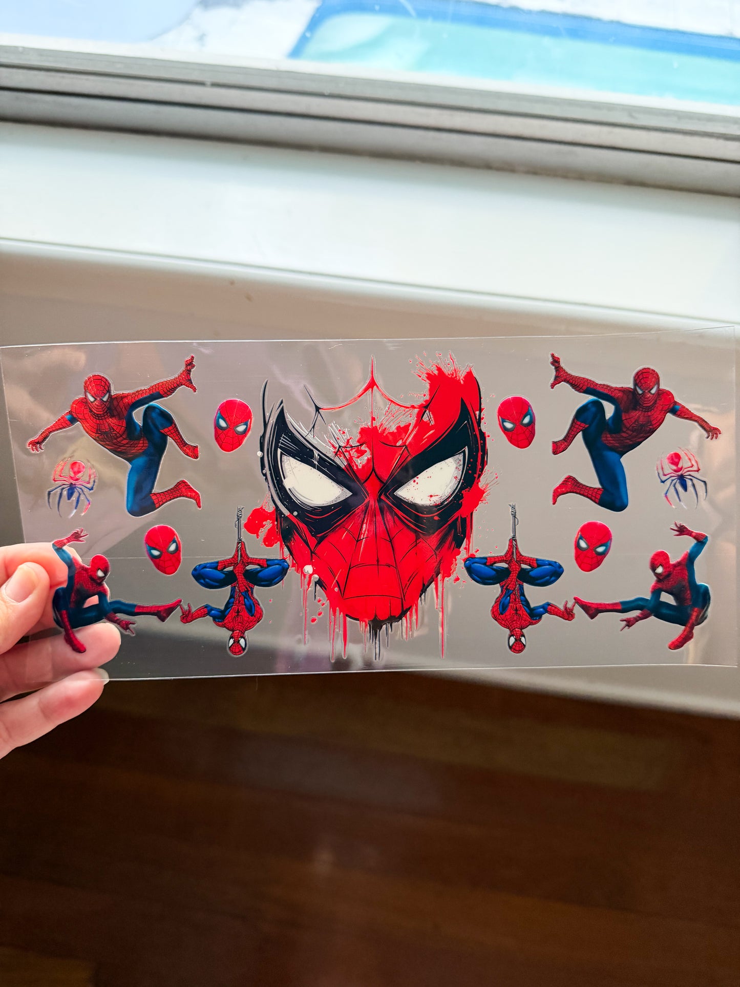 🕷️ Web Slinger Hero UV DTF Cup Wrap – 16oz