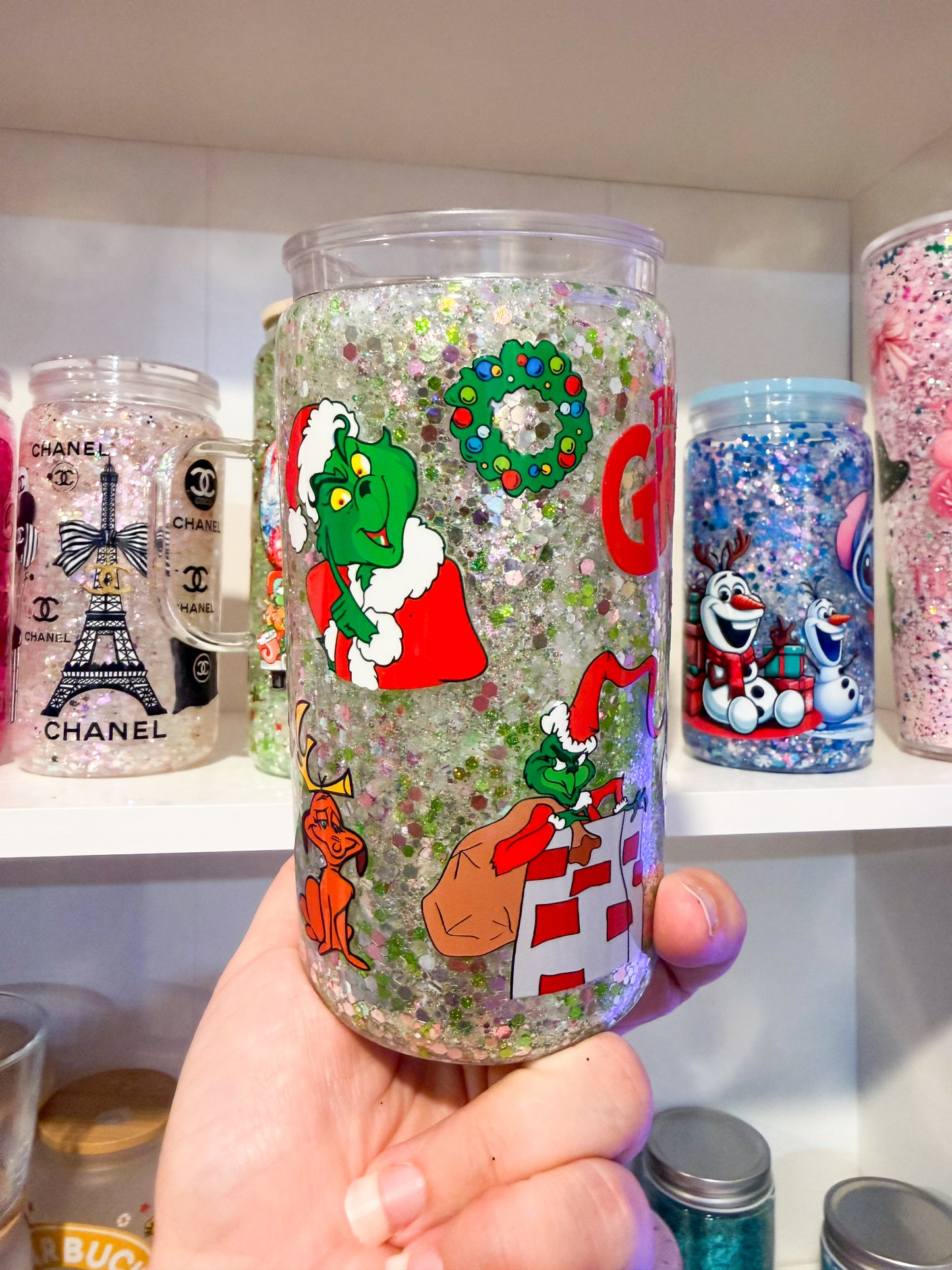 Holiday Green Grump 16oz Snow Globe