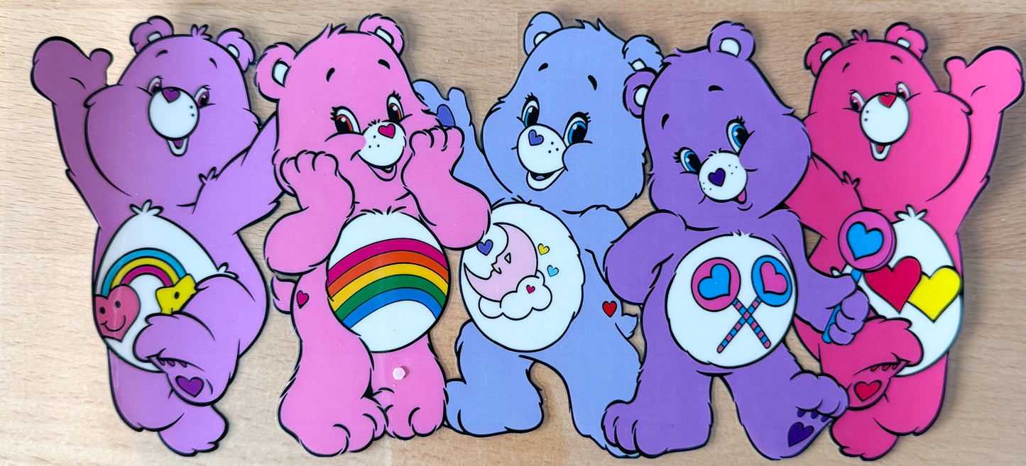 Rainbow Belly Bear UV DTF Cup Decal
