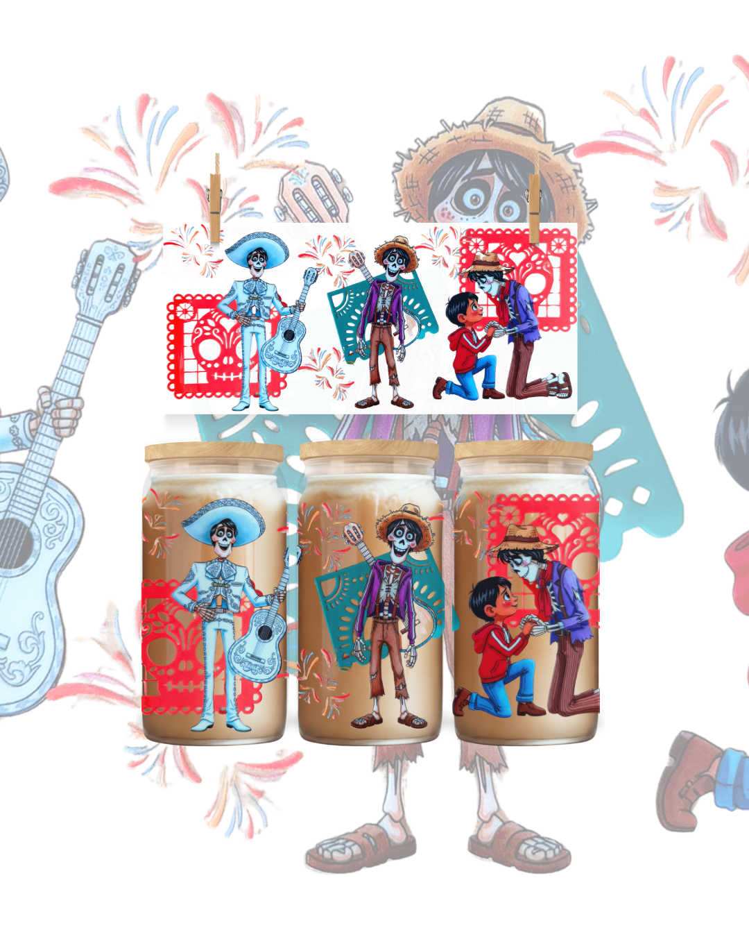 💀🌼 Remember Me UV DTF Cup Wrap – 16oz ⭐