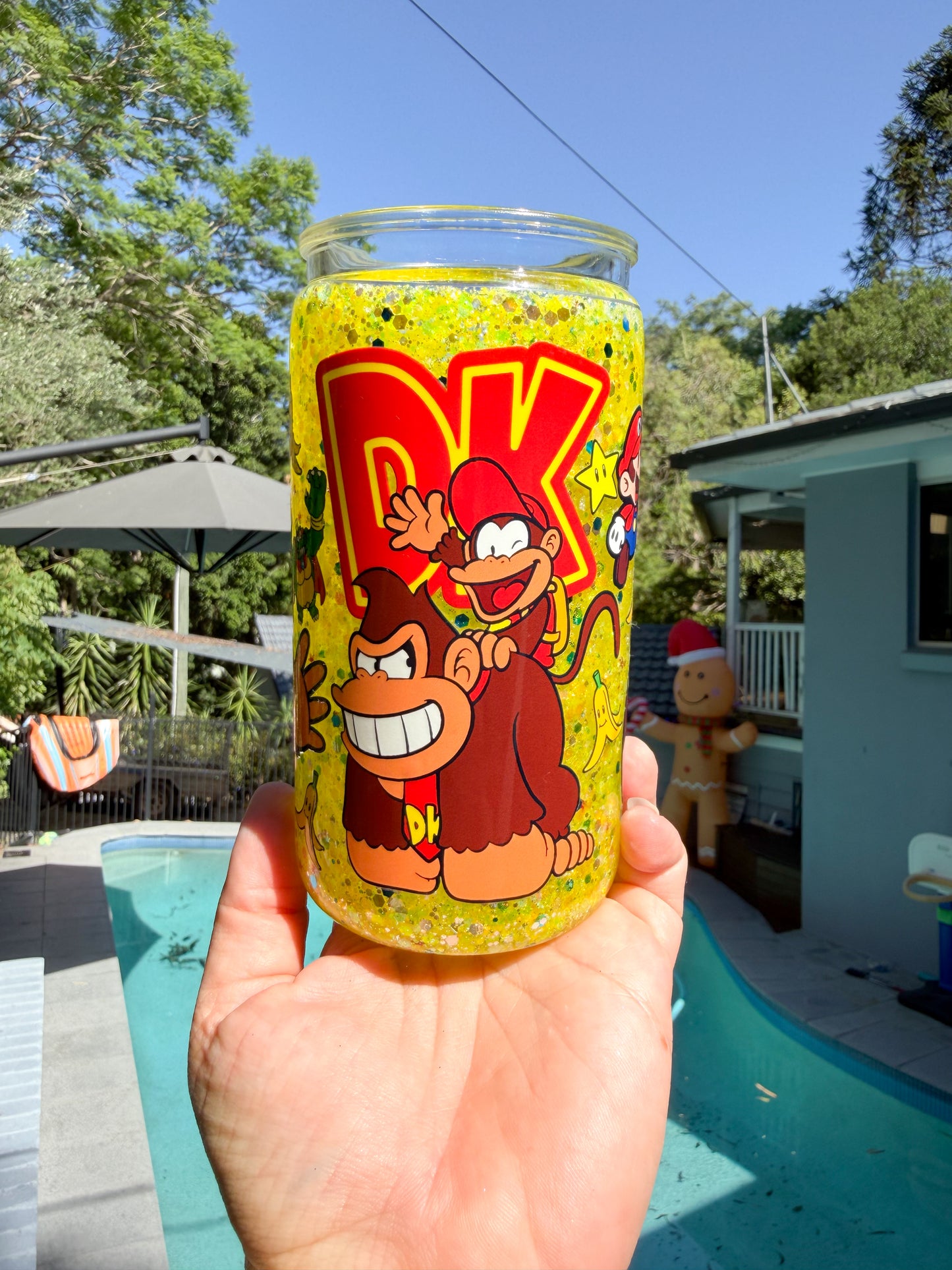 Banana Boss Gaming Yellow 16oz Glitter Cup (Nostalgia Edition)