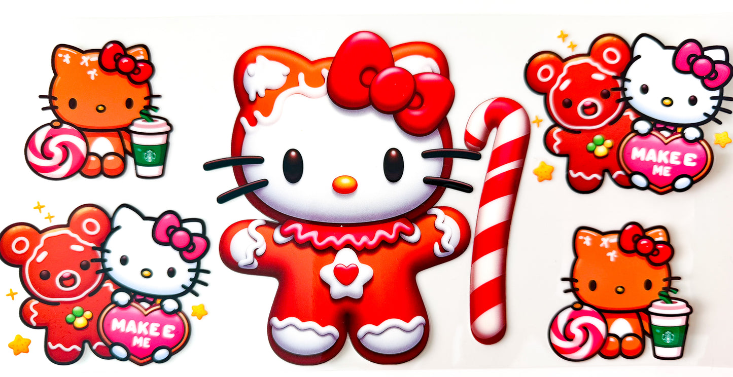 Gingerbread Kitty Brew Wrap – 16oz UVDTF Cup Wrap