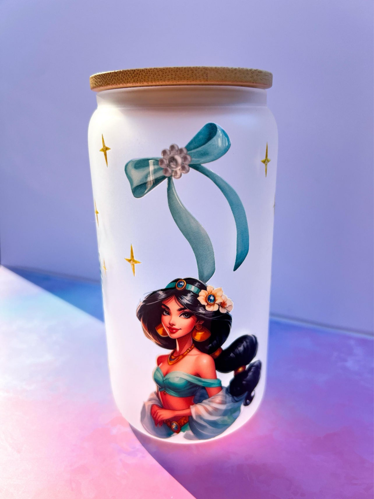 Princess Frosted Glass Tumbler 16oz