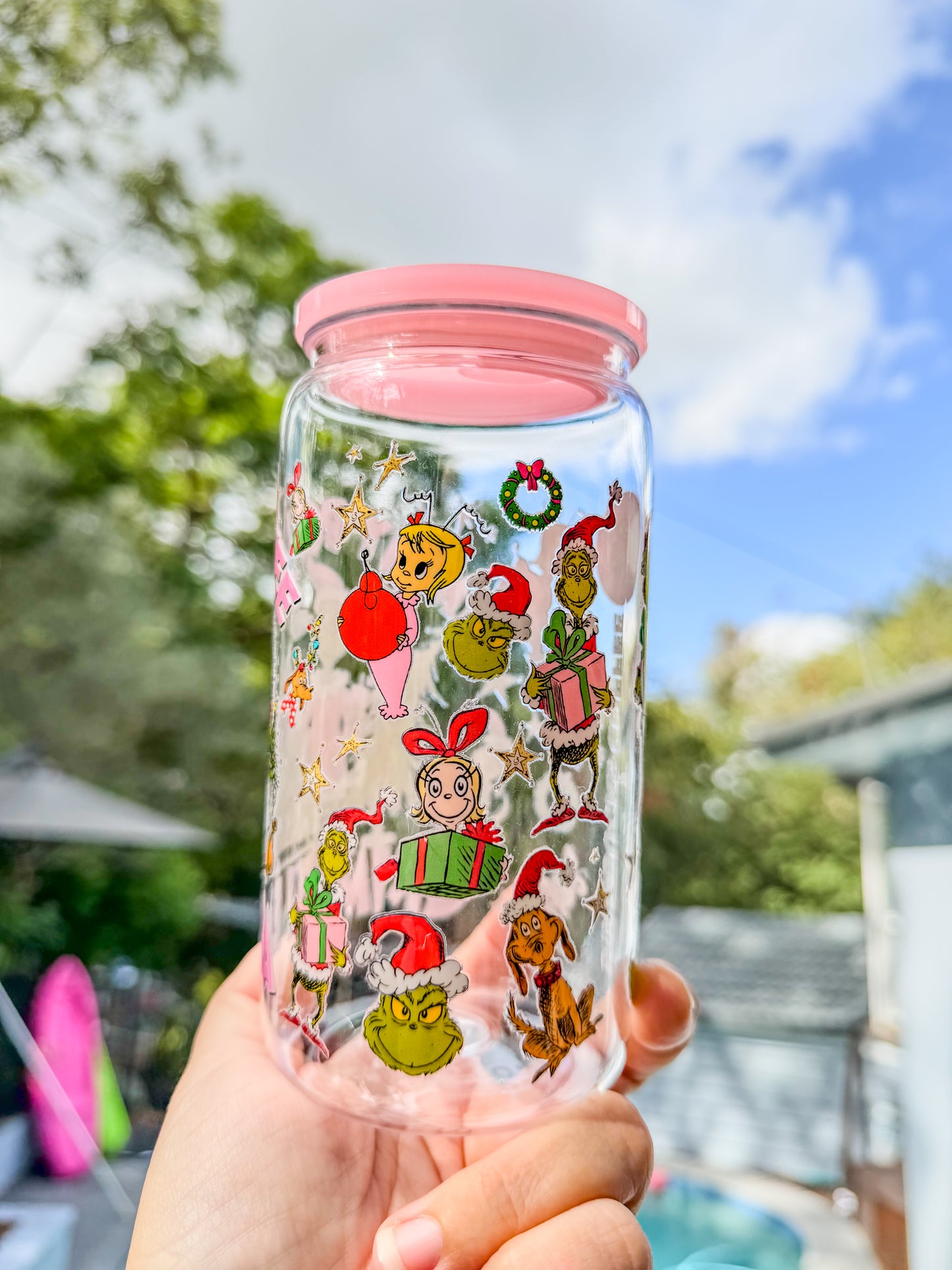 In My Boujee Grinch Era – 16oz Pink Acrylic Christmas Cup