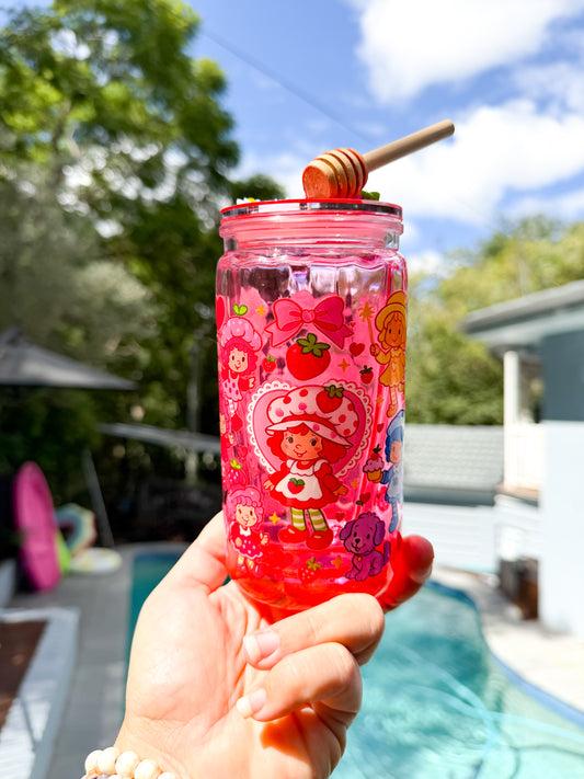 🍓 Berry Sweet Girl Snow Globe Tumbler 16oz