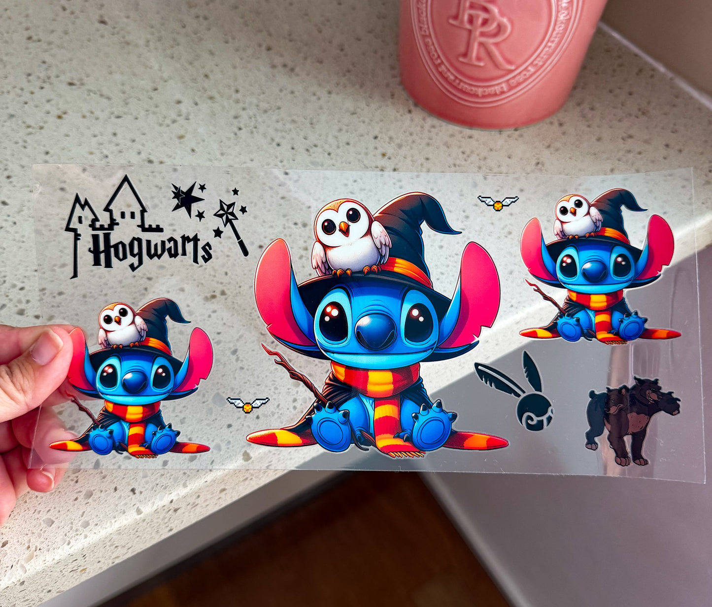 Blue Alien Wizard UV DTF Cup Wrap