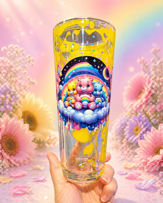 Cup of Happiness - 24oz Lava Drip Acrylic Snow Globe Stadium Cup