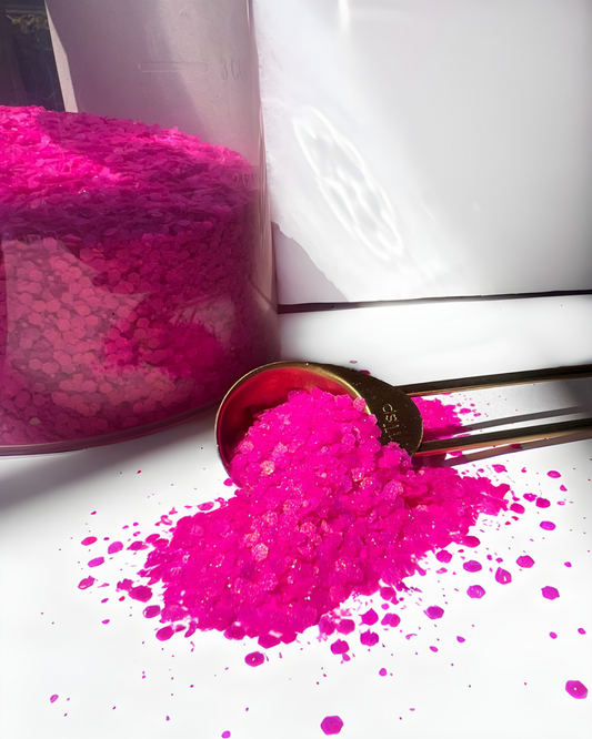 Electric Barbie – Neon Pink Iridescent Chunky Glitter